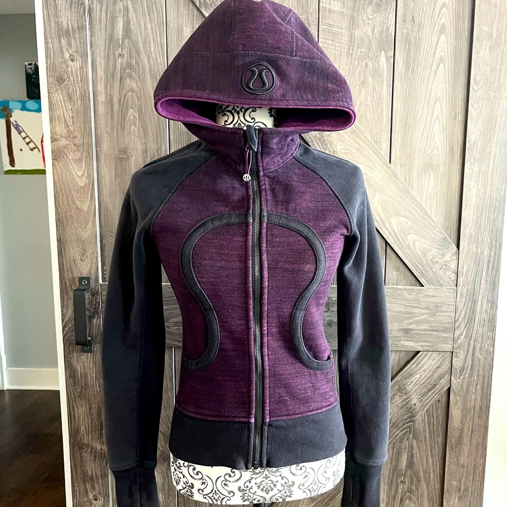 lululemon athletica Purple and Black Scuba Hoodie